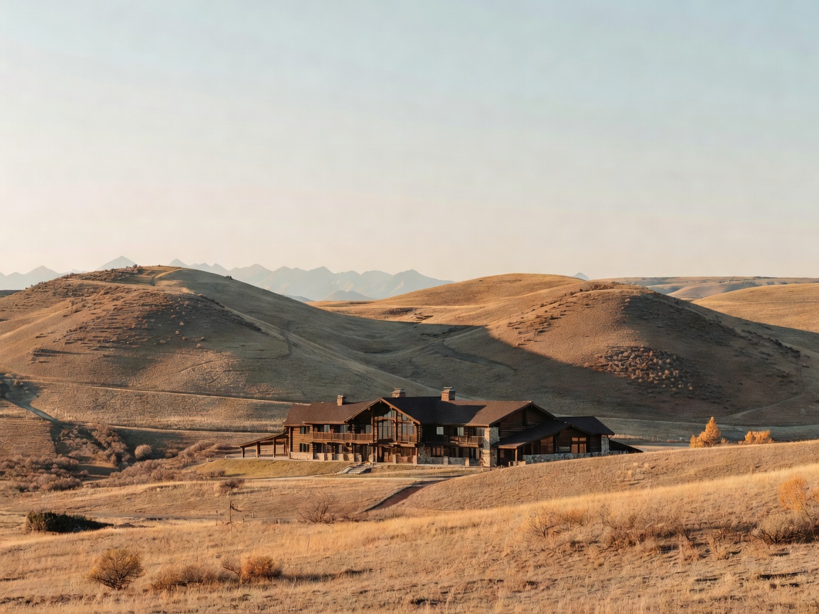 Grey Eagle Resort set against the backdrop of rolling hills near Calgary